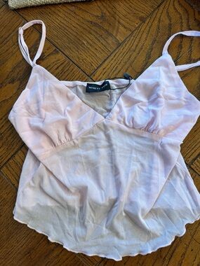 2 Tops ! Pale yellow / pink  White Fox Boutique Sheer tops